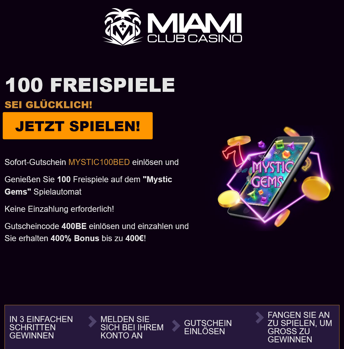 Miami Club Wheel
of Chance II 50 Free
Spins