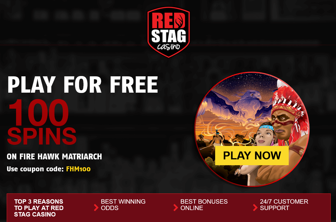 Red
Stag 100 Free Spins on FIRE
HAWK MATRIARCH