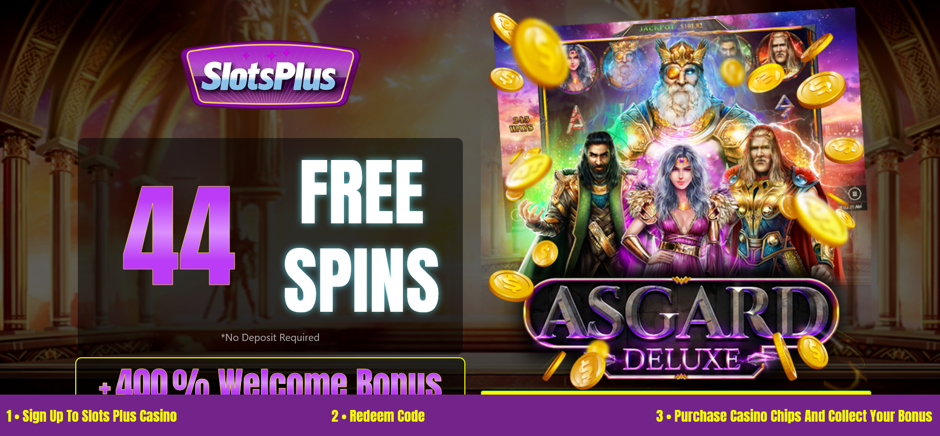 400% WELCOME BONUS +
44 FREE SPINS 400%
WELCOME BONUS + 44 FREE
SPINS